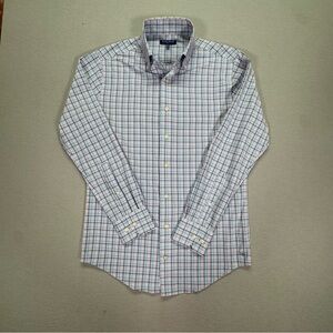 Peter Millar Crown Crafted Shirt Men’s Small Check Plaid Button